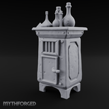 Potion-Laden Alchemist's Furnace Miniature for Dungeons and Dragons, Pathfinder or other TTRPGs