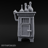 Potion-Laden Alchemist's Furnace Miniature for Dungeons and Dragons, Pathfinder or other TTRPGs