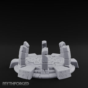 Rune-Etched, Broken Summoning Circle Miniature for Dungeons and Dragons, Pathfinder or other TTRPGs
