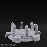 Rune-Etched, Broken Summoning Circle Miniature for Dungeons and Dragons, Pathfinder or other TTRPGs