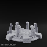 Rune-Etched, Broken Summoning Circle Miniature for Dungeons and Dragons, Pathfinder or other TTRPGs