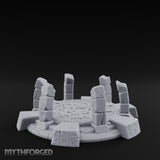 Rune-Etched, Broken Summoning Circle Miniature for Dungeons and Dragons, Pathfinder or other TTRPGs