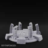Rune-Etched, Broken Summoning Circle Miniature for Dungeons and Dragons, Pathfinder or other TTRPGs