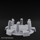 Rune-Etched, Broken Summoning Circle Miniature for Dungeons and Dragons, Pathfinder or other TTRPGs