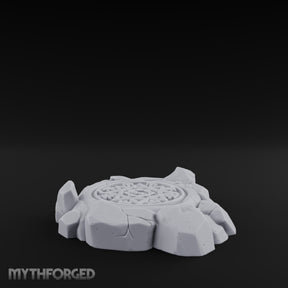 Small Rune-Etched Summoning Circle Miniature for Dungeons and Dragons, Pathfinder or other TTRPGs