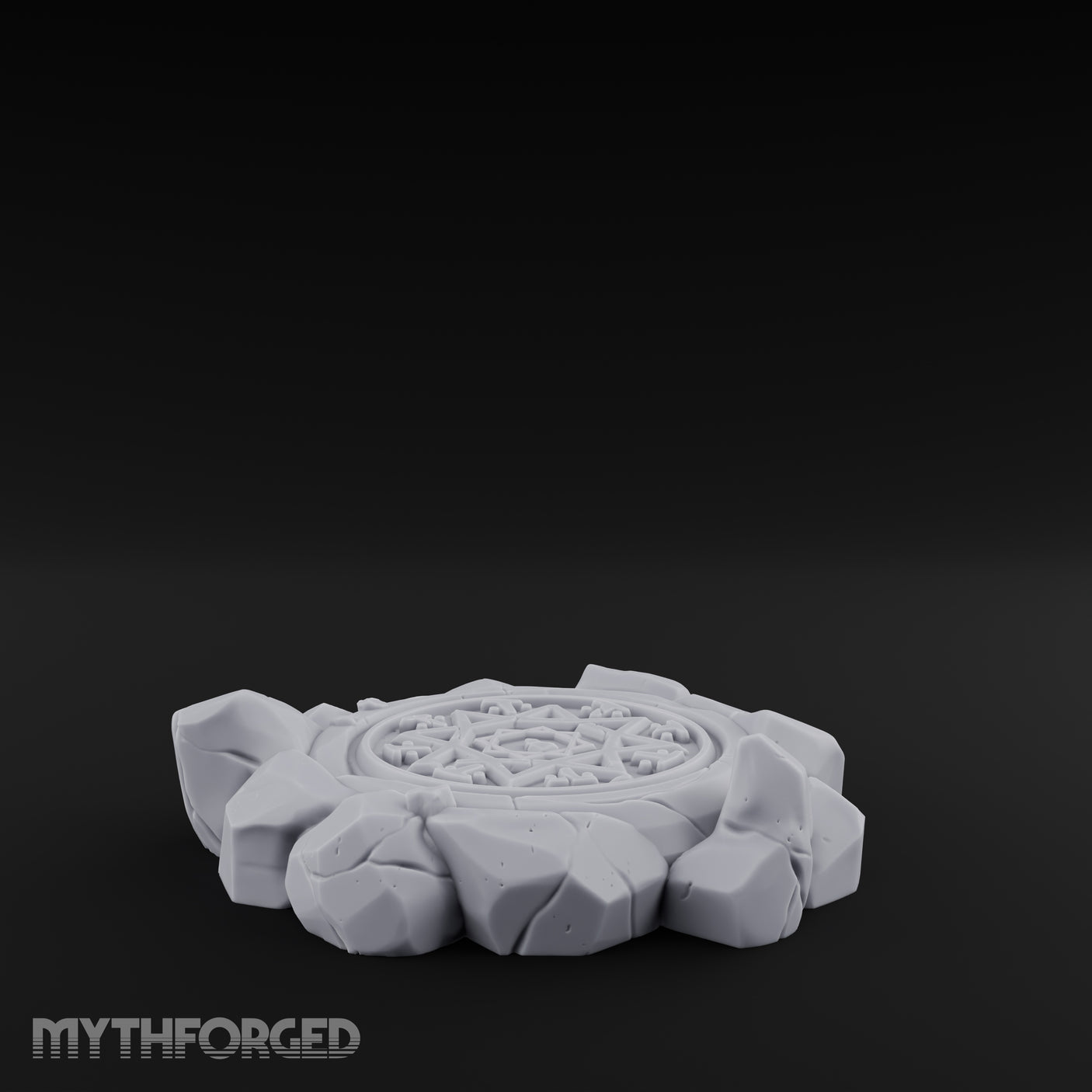 Small Rune-Etched Summoning Circle Miniature for Dungeons and Dragons, Pathfinder or other TTRPGs