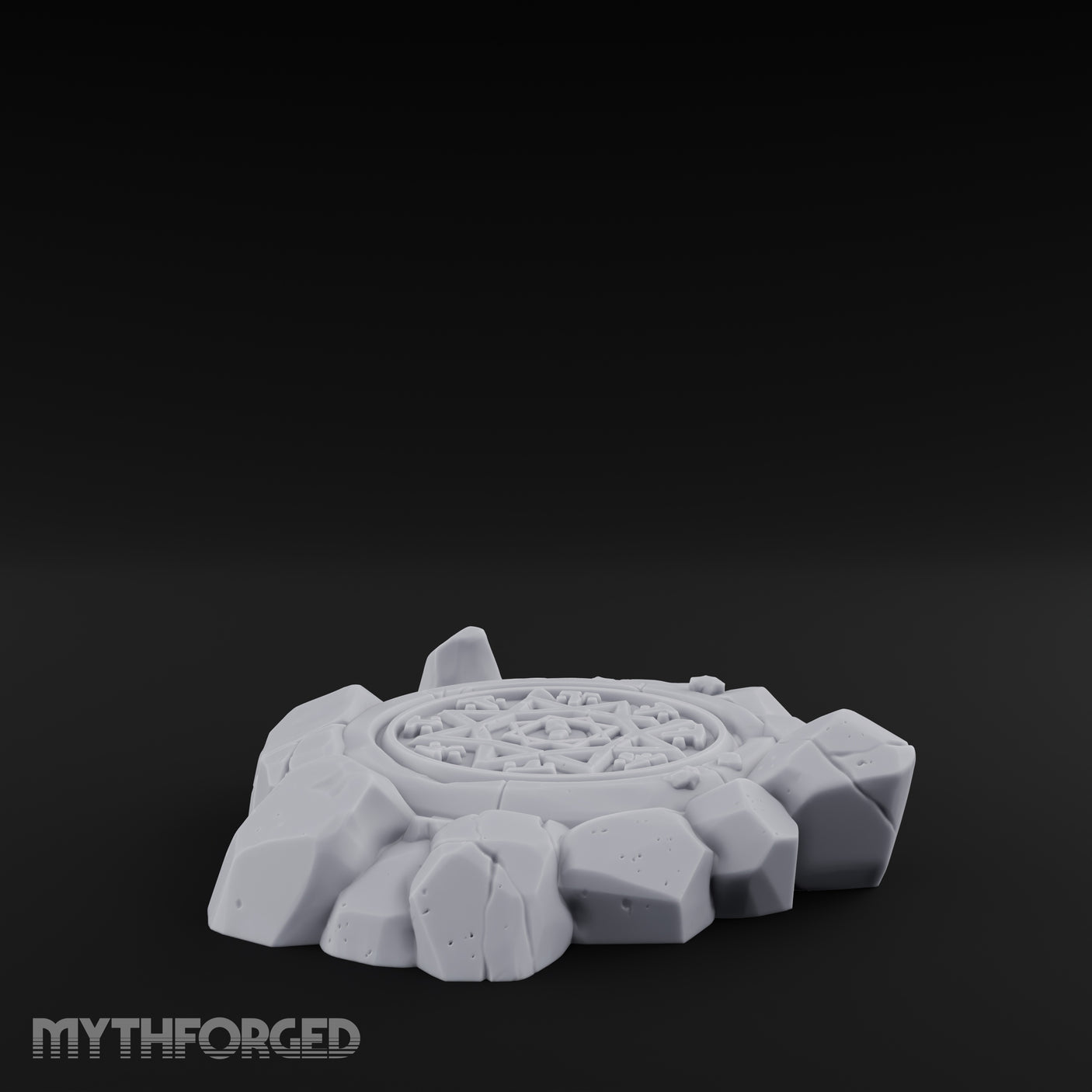 Small Rune-Etched Summoning Circle Miniature for Dungeons and Dragons, Pathfinder or other TTRPGs
