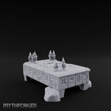 Rune-Carved Ritual Altar Miniature for Dungeons and Dragons, Pathfinder or other TTRPGs