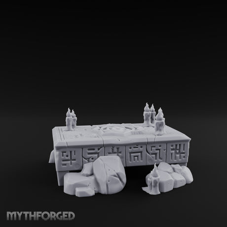 Rune-Carved Ritual Altar