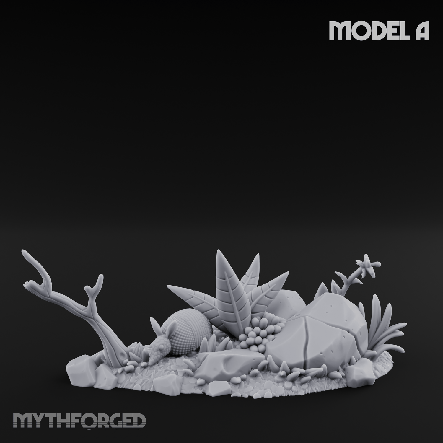 Overgrown Jungle Flora Clusters Miniature for Dungeons and Dragons, Pathfinder or other TTRPGs