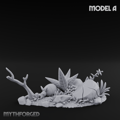 Overgrown Jungle Flora Clusters Miniature for Dungeons and Dragons, Pathfinder or other TTRPGs