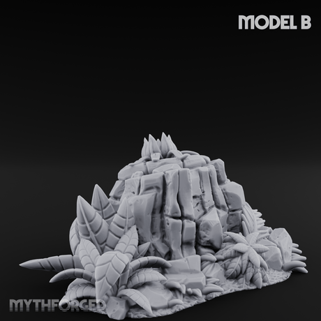 Overgrown Jungle Flora Cluster B Miniature for Dungeons and Dragons, Pathfinder or other TTRPGs