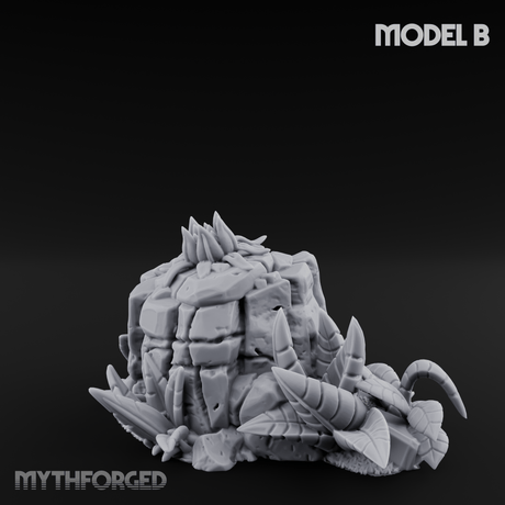 Overgrown Jungle Flora Cluster B Miniature for Dungeons and Dragons, Pathfinder or other TTRPGs