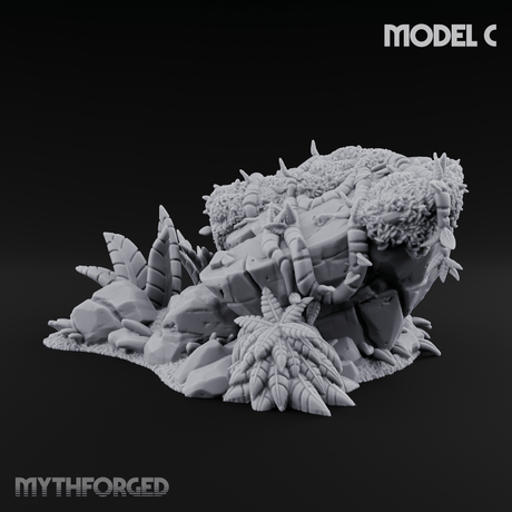 Overgrown Jungle Flora Cluster C Miniature for Dungeons and Dragons, Pathfinder or other TTRPGs