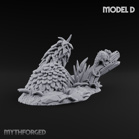 Overgrown Jungle Flora Cluster D Miniature for Dungeons and Dragons, Pathfinder or other TTRPGs