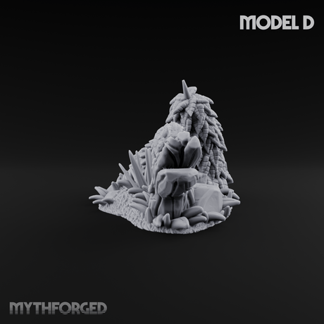 Overgrown Jungle Flora Cluster D Miniature for Dungeons and Dragons, Pathfinder or other TTRPGs