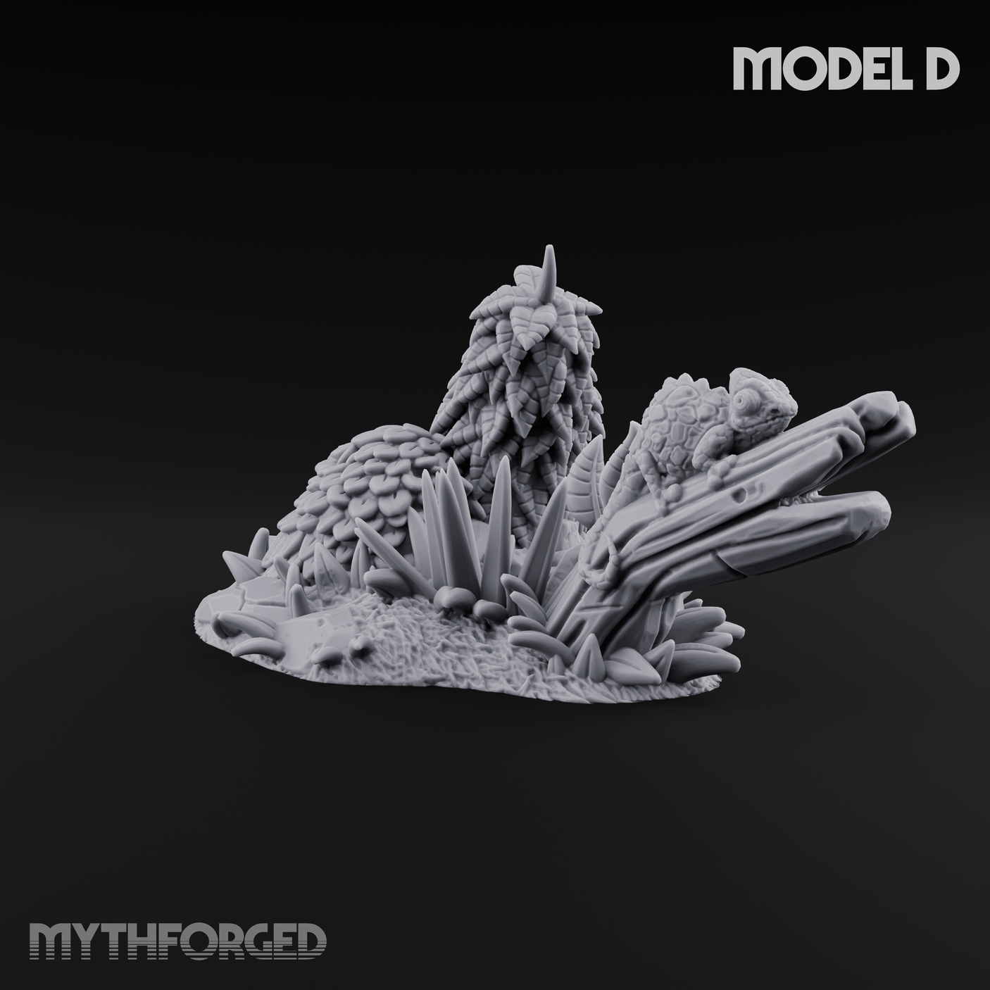 Overgrown Jungle Flora Clusters Miniature for Dungeons and Dragons, Pathfinder or other TTRPGs