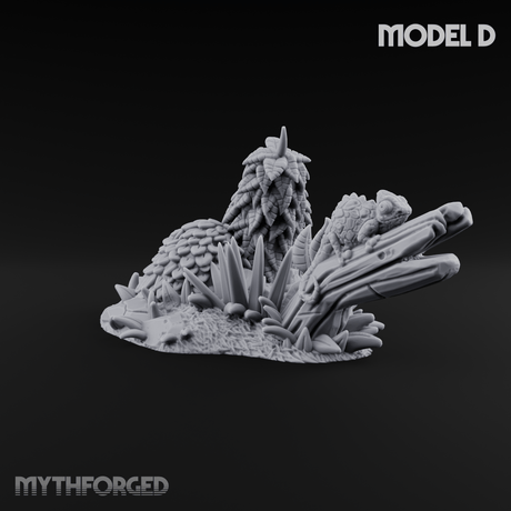 Overgrown Jungle Flora Clusters Miniature for Dungeons and Dragons, Pathfinder or other TTRPGs