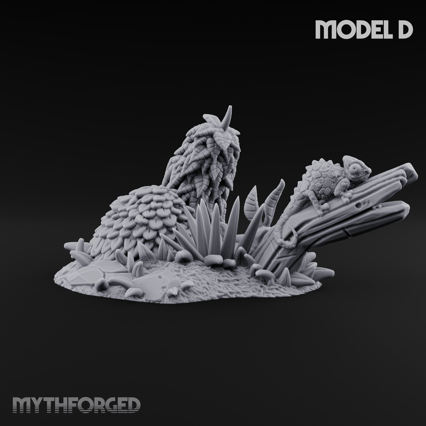 Overgrown Jungle Flora Clusters Miniature for Dungeons and Dragons, Pathfinder or other TTRPGs