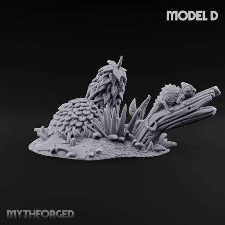 Overgrown Jungle Flora Clusters Miniature for Dungeons and Dragons, Pathfinder or other TTRPGs