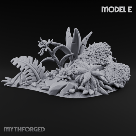 Overgrown Jungle Flora Clusters Miniature for Dungeons and Dragons, Pathfinder or other TTRPGs
