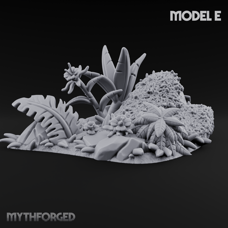 Overgrown Jungle Flora Clusters Miniature for Dungeons and Dragons, Pathfinder or other TTRPGs
