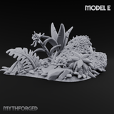 Overgrown Jungle Flora Cluster E Miniature for Dungeons and Dragons, Pathfinder or other TTRPGs