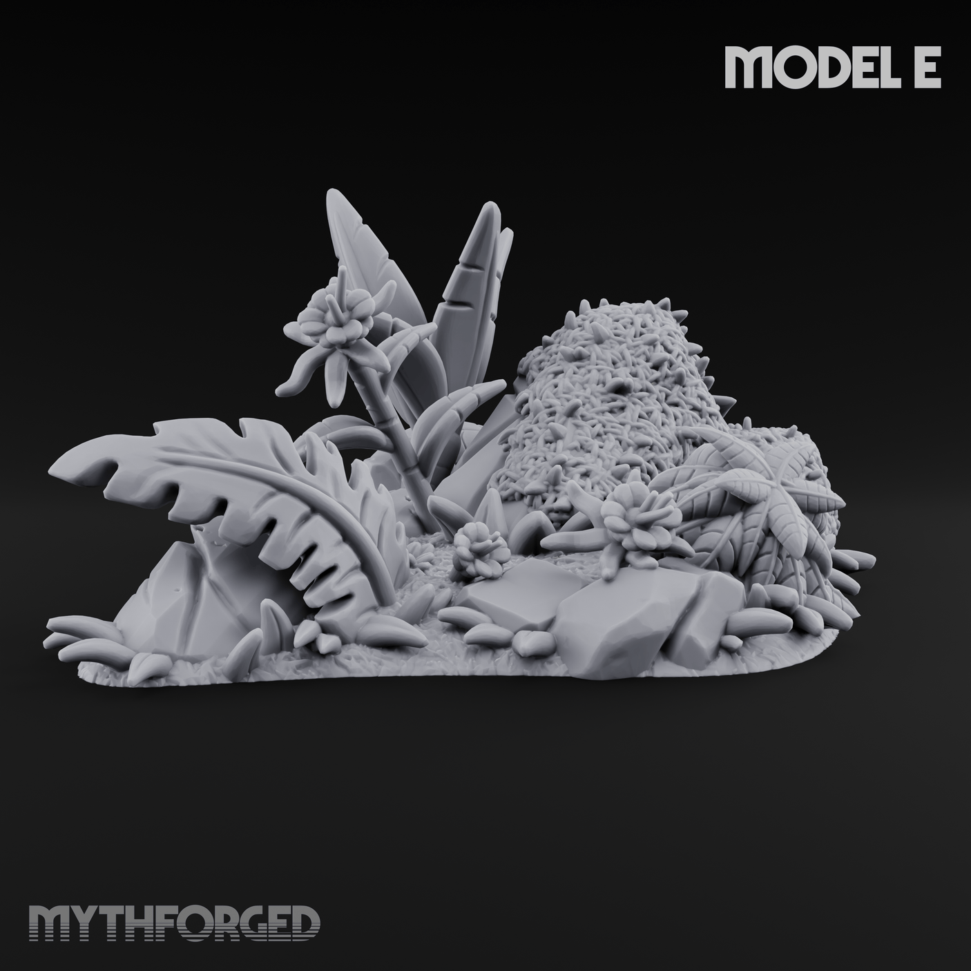 Overgrown Jungle Flora Clusters Miniature for Dungeons and Dragons, Pathfinder or other TTRPGs