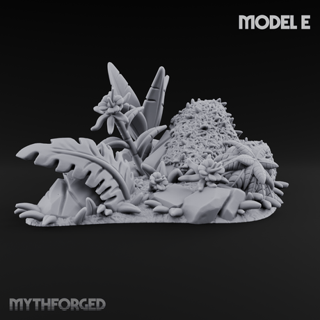 Overgrown Jungle Flora Clusters Miniature for Dungeons and Dragons, Pathfinder or other TTRPGs