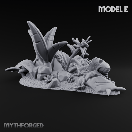 Overgrown Jungle Flora Clusters Miniature for Dungeons and Dragons, Pathfinder or other TTRPGs