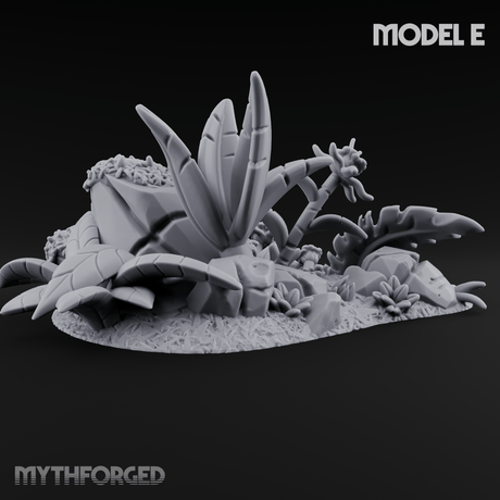 Overgrown Jungle Flora Cluster E Miniature for Dungeons and Dragons, Pathfinder or other TTRPGs