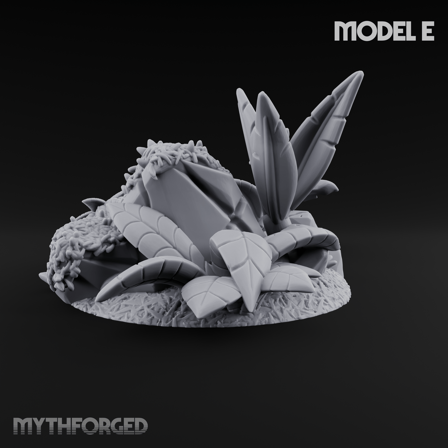 Overgrown Jungle Flora Cluster E Miniature for Dungeons and Dragons, Pathfinder or other TTRPGs