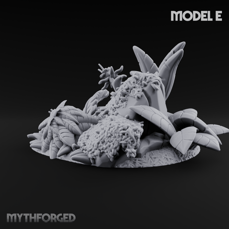 Overgrown Jungle Flora Cluster E Miniature for Dungeons and Dragons, Pathfinder or other TTRPGs