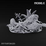 Overgrown Jungle Flora Clusters Miniature for Dungeons and Dragons, Pathfinder or other TTRPGs