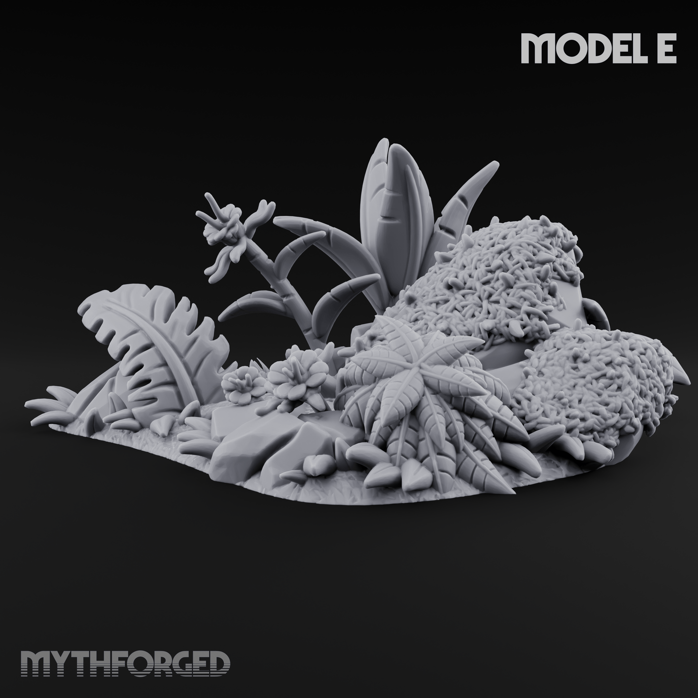 Overgrown Jungle Flora Clusters Miniature for Dungeons and Dragons, Pathfinder or other TTRPGs