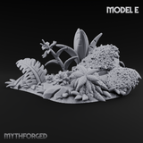 Overgrown Jungle Flora Cluster E Miniature for Dungeons and Dragons, Pathfinder or other TTRPGs