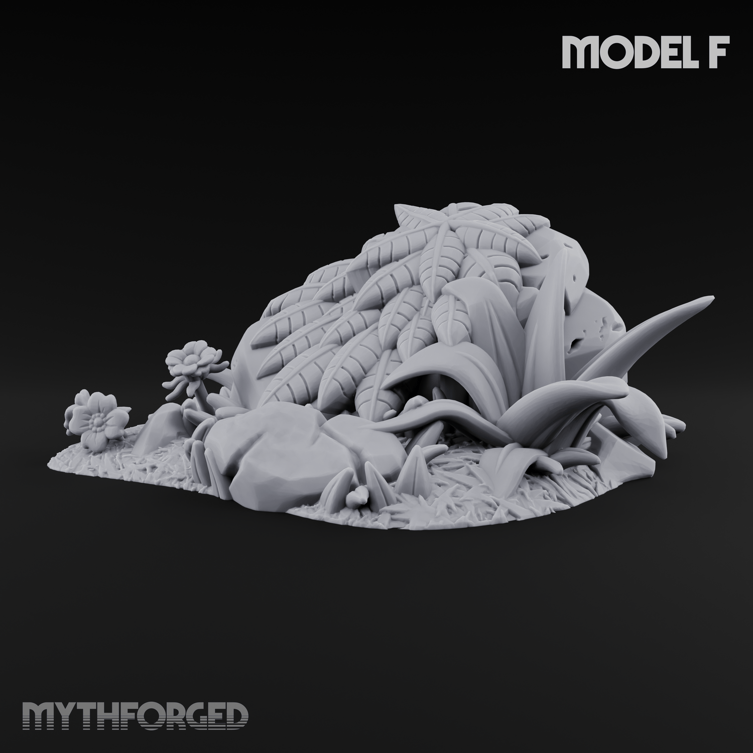 Overgrown Jungle Flora Clusters Miniature for Dungeons and Dragons, Pathfinder or other TTRPGs