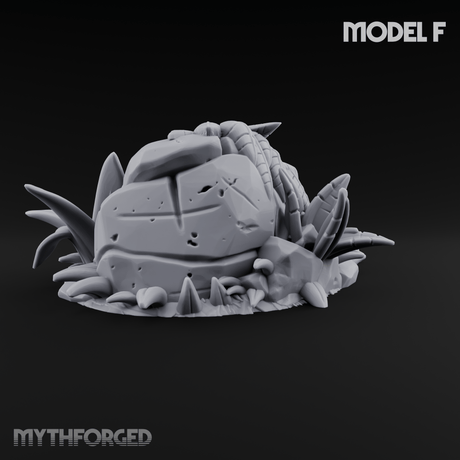 Overgrown Jungle Flora Cluster F Miniature for Dungeons and Dragons, Pathfinder or other TTRPGs