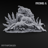 Overgrown Jungle Flora Clusters Miniature for Dungeons and Dragons, Pathfinder or other TTRPGs