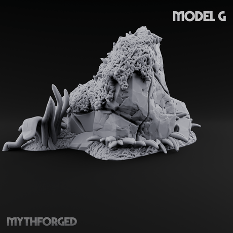 Overgrown Jungle Flora Clusters Miniature for Dungeons and Dragons, Pathfinder or other TTRPGs