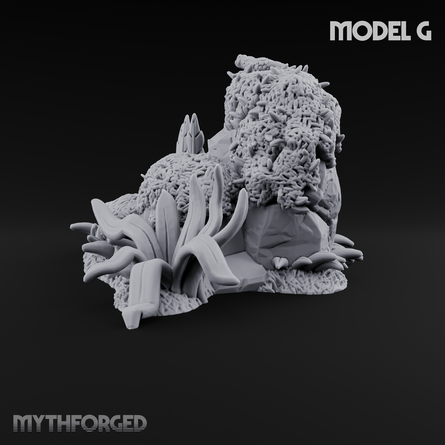 Overgrown Jungle Flora Clusters Miniature for Dungeons and Dragons, Pathfinder or other TTRPGs