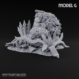 Overgrown Jungle Flora Clusters Miniature for Dungeons and Dragons, Pathfinder or other TTRPGs