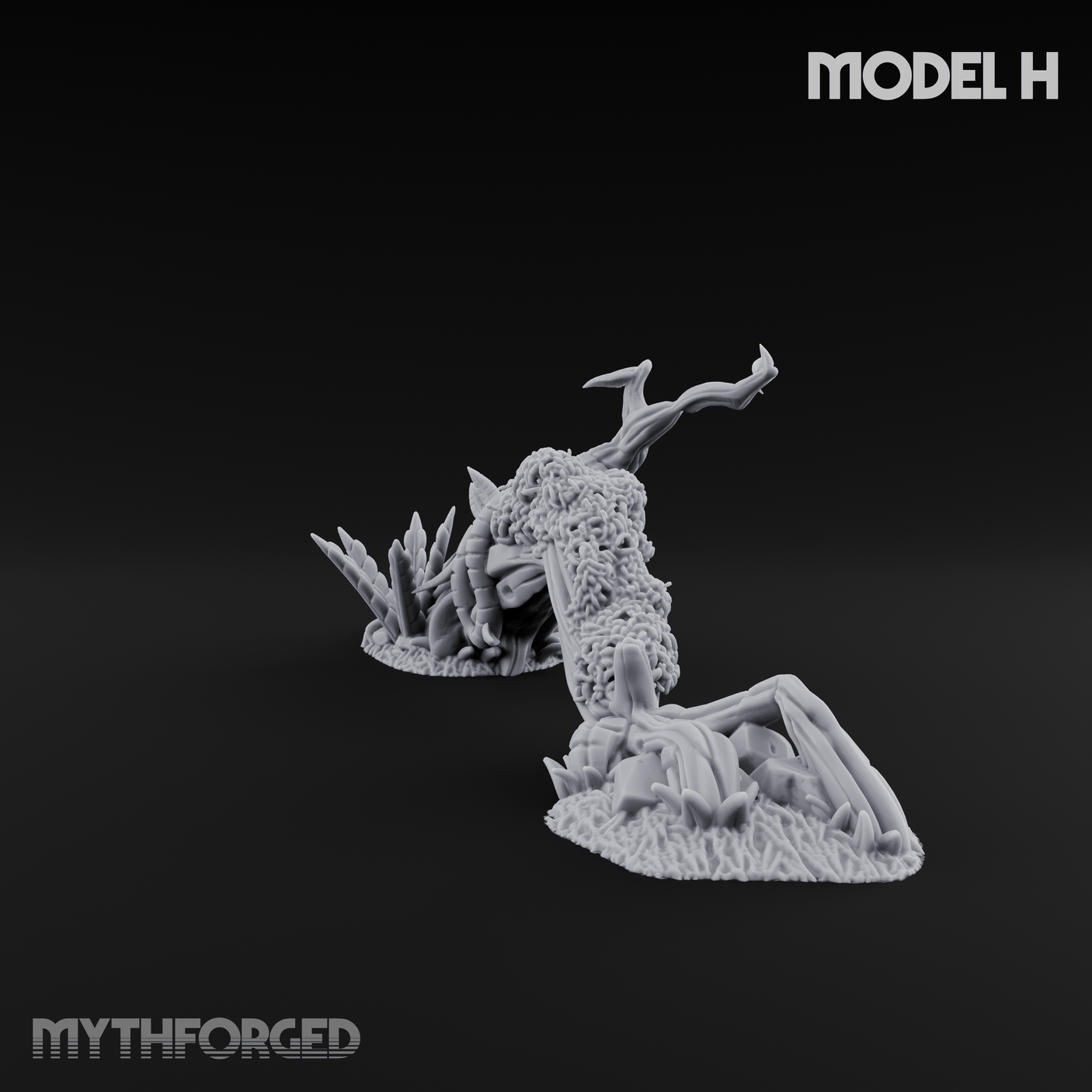Overgrown Jungle Flora Cluster H Miniature for Dungeons and Dragons, Pathfinder or other TTRPGs