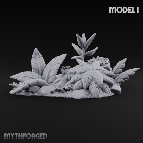 Overgrown Jungle Flora Cluster I Miniature for Dungeons and Dragons, Pathfinder or other TTRPGs
