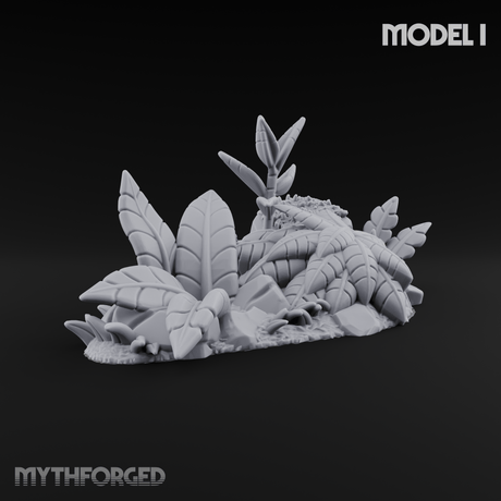 Overgrown Jungle Flora Cluster I Miniature for Dungeons and Dragons, Pathfinder or other TTRPGs