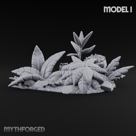 Overgrown Jungle Flora Cluster I Miniature for Dungeons and Dragons, Pathfinder or other TTRPGs