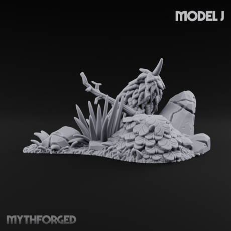 Overgrown Jungle Flora Clusters Miniature for Dungeons and Dragons, Pathfinder or other TTRPGs