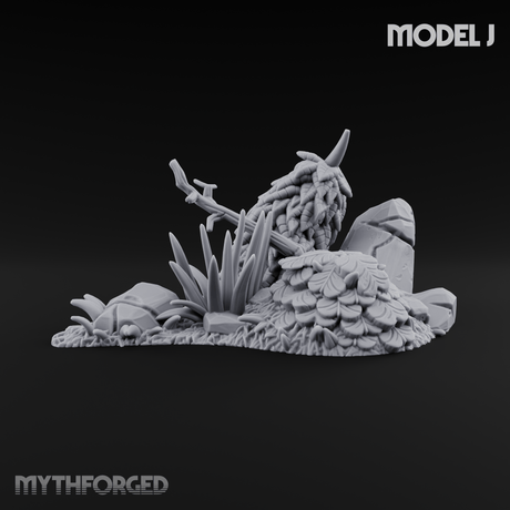 Overgrown Jungle Flora Clusters Miniature for Dungeons and Dragons, Pathfinder or other TTRPGs