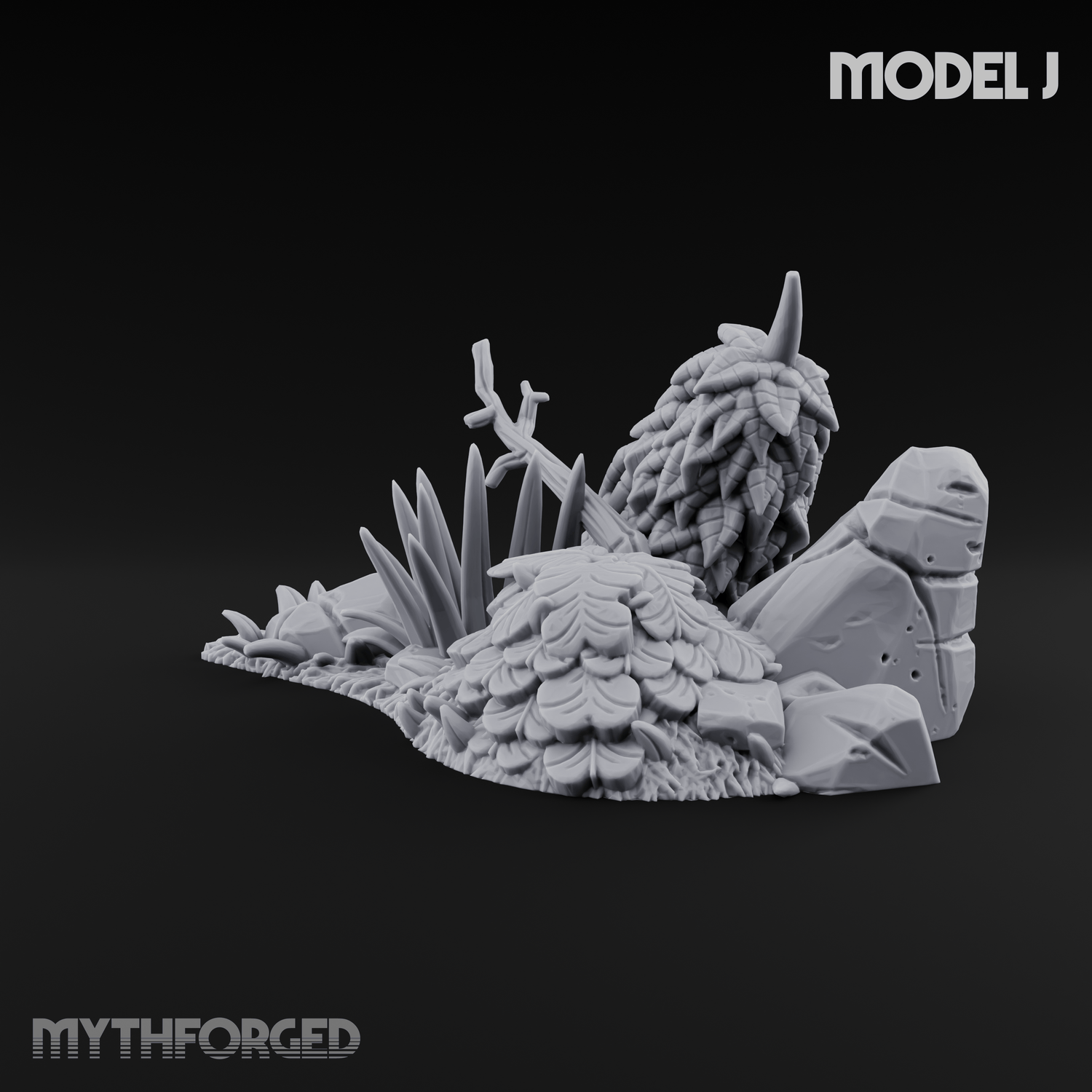 Overgrown Jungle Flora Clusters Miniature for Dungeons and Dragons, Pathfinder or other TTRPGs