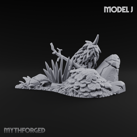 Overgrown Jungle Flora Clusters Miniature for Dungeons and Dragons, Pathfinder or other TTRPGs